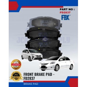 Front Disc Brake Pad-Perodua Alza-Toyota Vios NCP93-FBK-FD2837