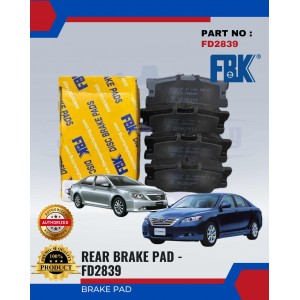 Rear Disc Brake Pad-Toyota Camry ACV40-ACV50-FBK-FD2839