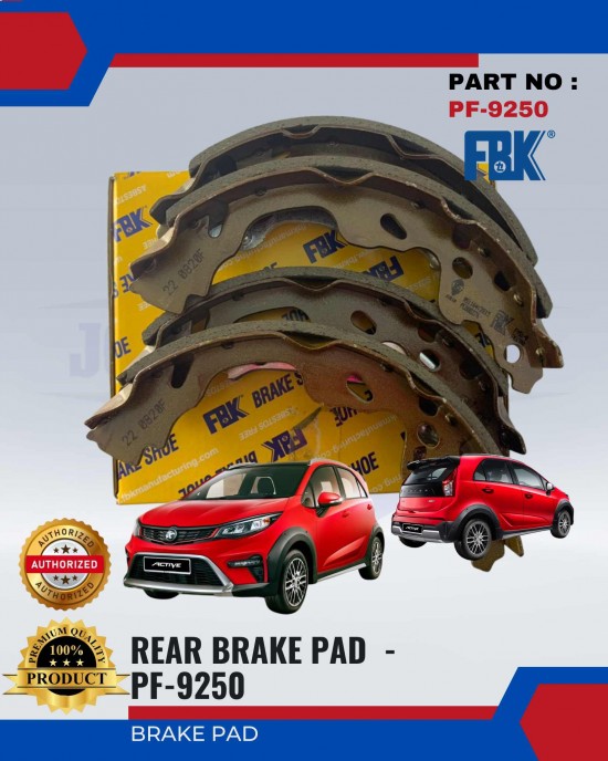 REAR BRAKE PAD-PROTON IRIZ 1.3-1.5-PROTON PERSONA VVT 2016-FBK-FK6308 Brake System image