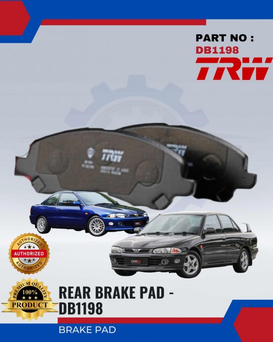 TRW Front Disc Brake Pad-Proton Wira 1.6 1.8-Perdana-Satria-Putra-GDB1128 Brake System image