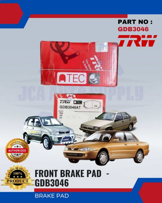 TRW Front Disc Brake Pad-Proton Saga-Wira 1.3 1.5-Iswara-Kembara-GDB3046 Brake System image