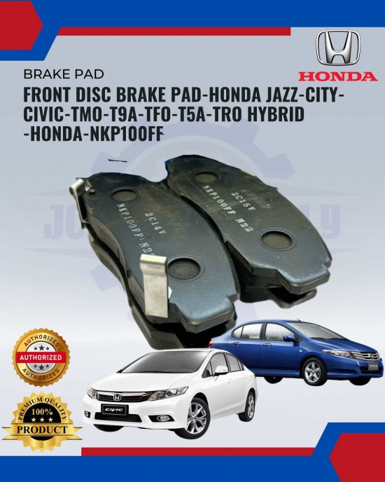 Front Disc Brake Pad-Honda Jazz-City-Civic-TMO-T9A-TFO-T5A-TRO Hybrid-HONDA-NKP100FF image