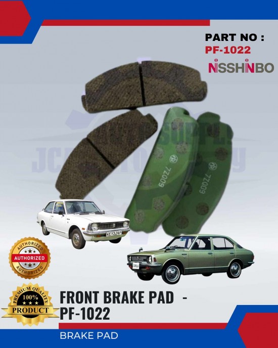  Front Disc Brake Pad-Toyota Corolla KE20-Nisshinbo-PF-1022 Brake System image