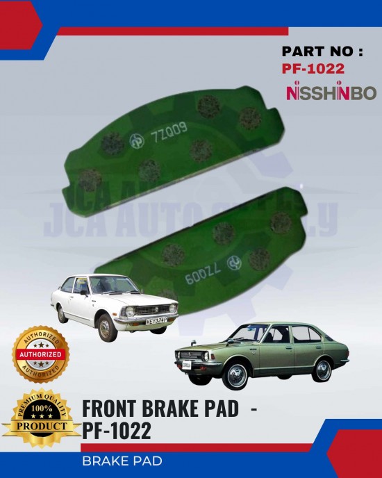  Front Disc Brake Pad-Toyota Corolla KE20-Nisshinbo-PF-1022 Brake System image