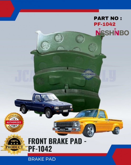 Toyota Hilux (RN30, RN40) Front Brake Pads - NISSHINBO - PF-1042 Brake System image