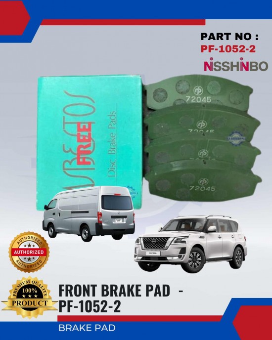 Nissan Patrol - Urvan Front Brake Pads - NISSHINBO - PF-1052-2 Brake System image