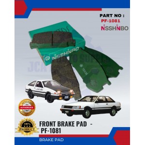 Front Disc Brake Pad (4pcs)-Toyota Corolla AE86-Levin-NISSHINBO-PF-1081