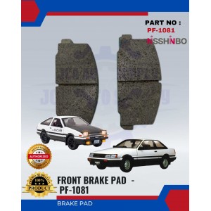 Front Disc Brake Pad (4pcs)-Toyota Corolla AE86-Levin-NISSHINBO-PF-1081