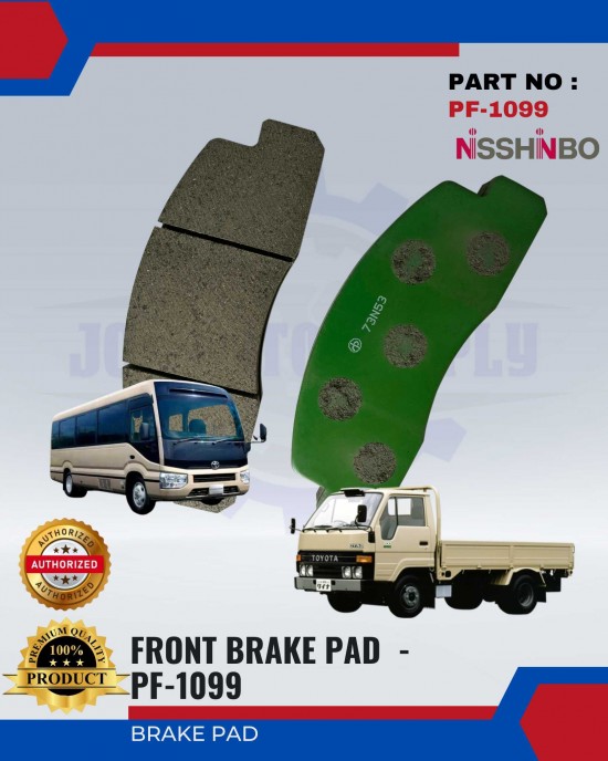 Front Disc Brake Pad (4pcs)-NISSHINBO-PF-1099 Brake System image