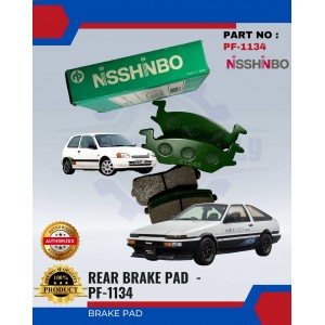 Rear Disc Brake Pad-Toyota AE86-Starlet-KP60-NISSHINBO-PF-1134