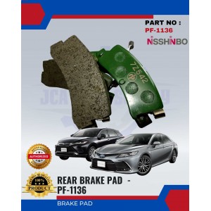 Rear Disc Brake Pad-Toyota Camry-Harrier-NISSHINBO-PF-1136