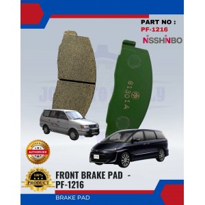 Front Disc Brake Pad-Toyota Estima-Unser-NISSHINBO-PF-1216