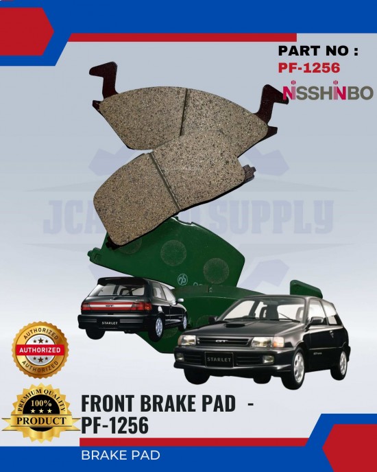 NISSHINBO-DISC BRAKE PAD-FRONT - TOYOTA STARLET - PF-1256 image