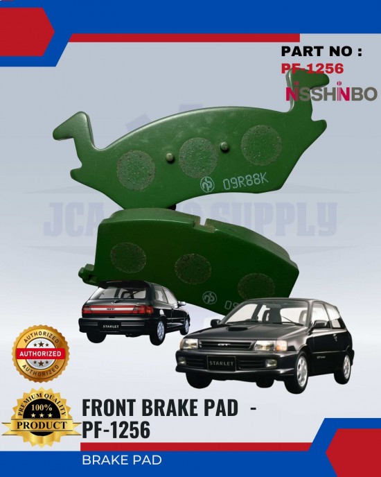 NISSHINBO-DISC BRAKE PAD-FRONT - TOYOTA STARLET - PF-1256 image