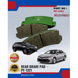 Rear Disc Brake Pad-Toyota Camry-Harrier-NISSHINBO-PF-1321