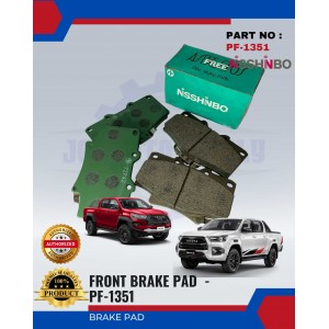 Front Disc Brake Pad (4pcs)-Toyota Hilux-Nisshinbo-PF-1351