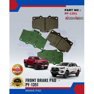 Front Disc Brake Pad (4pcs)-Toyota Hilux-Nisshinbo-PF-1351