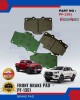 Front Disc Brake Pad (4pcs)-Toyota Hilux-Nisshinbo-PF-1351 Brake System image