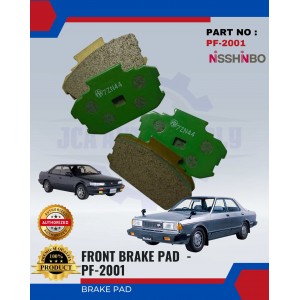 Front Disc Brake Pad (4pcs)-Nissan Bluebird-NISSHINBO-PF-2001