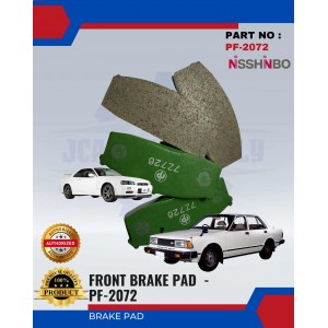 Front Disc Brake Pad (4pcs)-Nissan Bluebird-Silvia-Skyline-NISSHINBO-PF-2072