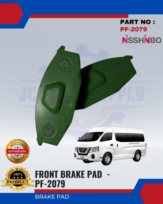 Front Disc Brake Pad (4pcs)-Nissan Urvan-NISSHINBO-PF-2079 Brake System image