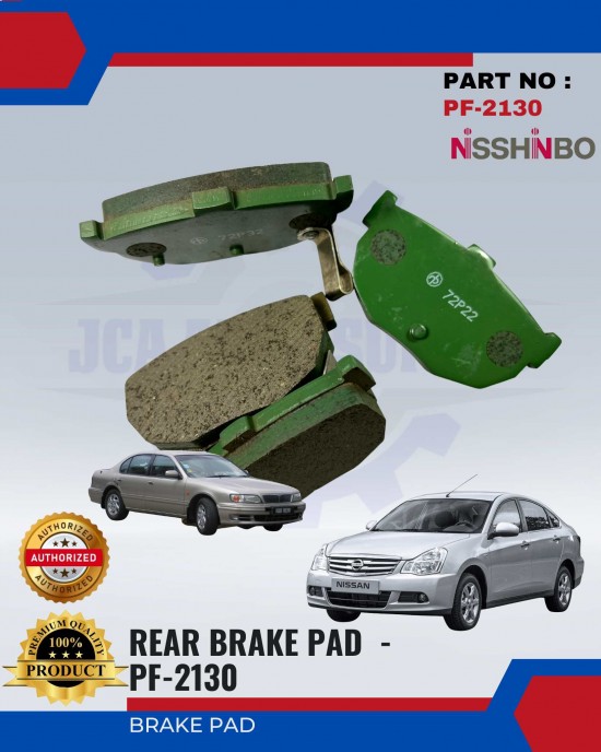 NISSHINBO Disc Brake Pad (RR) Set - Nissan Cefiro 2.0 - PF-2130 Brake System image