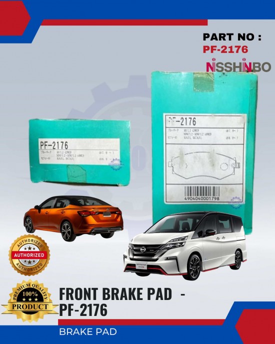 Nissan Sentra - Serena Front Brake Pads - NISSHINBO - PF-2176 Brake System image