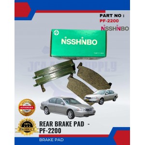 Rear Disc Brake Pad-Nissan Cefiro 2.0-NISSHINBO-PF-2200