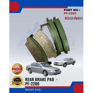 Rear Disc Brake Pad-Nissan Cefiro 2.0-NISSHINBO-PF-2200