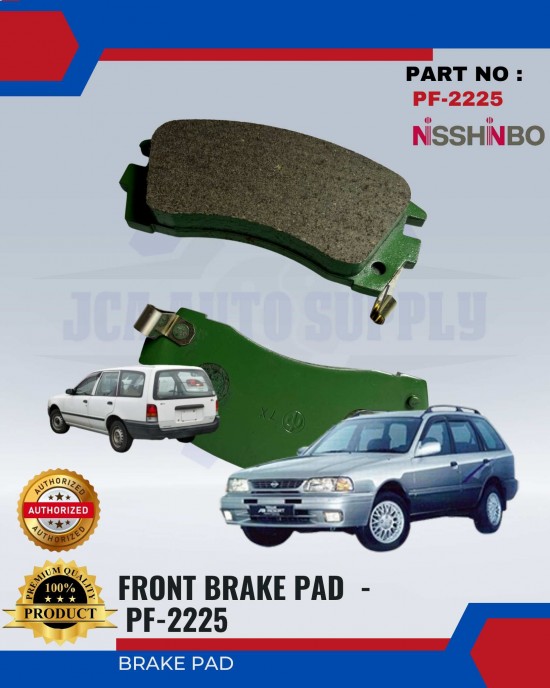 NISSHINBO-DISC BRAKE PAD-FRONT - NISSAN AD RESORT Y10 - PF-2225 image