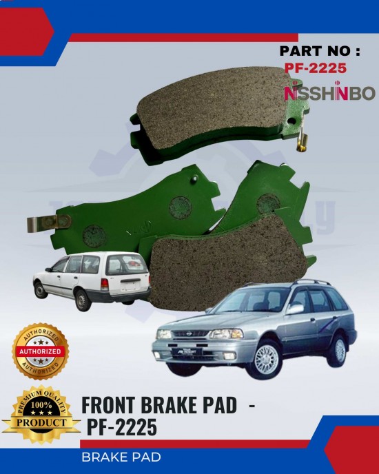 NISSHINBO-DISC BRAKE PAD-FRONT - NISSAN AD RESORT Y10 - PF-2225 image