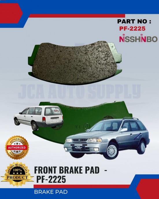 NISSHINBO-DISC BRAKE PAD-FRONT - NISSAN AD RESORT Y10 - PF-2225 image