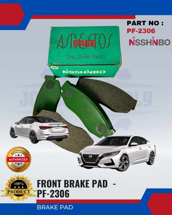 NISSHINBO-DISC BRAKE PAD - FRONT - NISSAN SENTRA - PF-2306 image