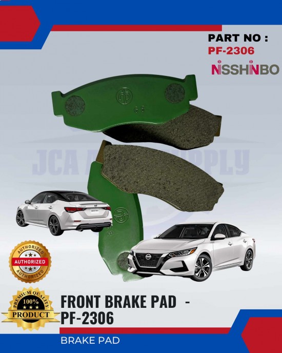 NISSHINBO-DISC BRAKE PAD - FRONT - NISSAN SENTRA - PF-2306 image