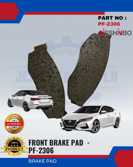 NISSHINBO-DISC BRAKE PAD - FRONT - NISSAN SENTRA - PF-2306 image