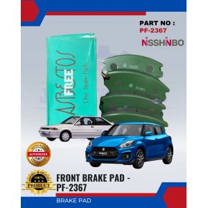 Front Brake Pad-Suzuki Swift-Nissan Langley-NISSHINBO-PF-2367