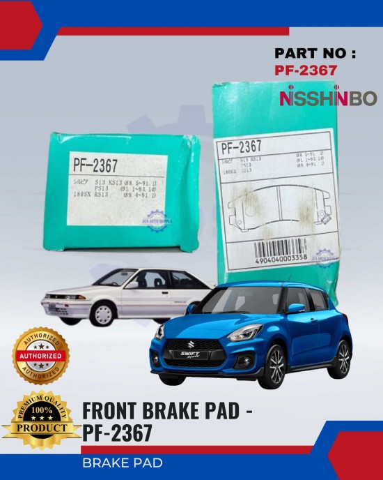 Suzuki Swift - Nissan Langley Front Brake Pads - NISSHINBO - PF-2367 Brake System image