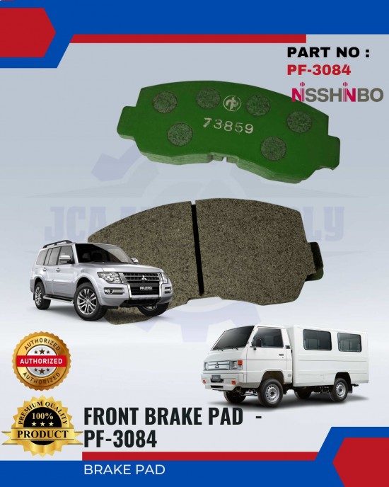 Front Disc Brake Pad (4pcs)-Mitsubishi Pajero-L300-NISSHINBO-PF-3084 Brake System image