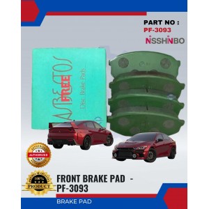 Front Brake Pad-Mitsubishi Lancer-NISSHINBO-PF-3093