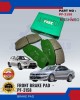 Front Disc Brake Pad (4pcs)-Mitsubishi-Galant-Lancer-NISSHINBO-PF-3158 Brake System image