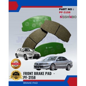 Front Disc Brake Pad (4pcs)-Mitsubishi-Galant-Lancer-NISSHINBO-PF-3158