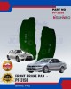 Front Disc Brake Pad (4pcs)-Mitsubishi-Galant-Lancer-NISSHINBO-PF-3158 Brake System image