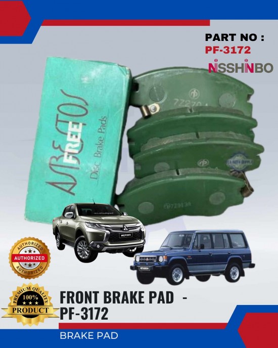 Mitsubishi Pajero (LO47, LO49, L200) Front Brake Pads - NISSHINBO - PF-3172 Brake System image