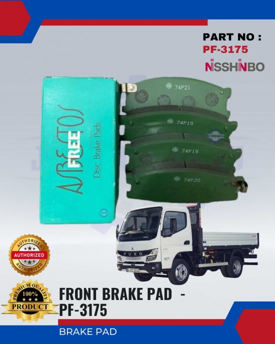 Mitsubishi Canter Front Brake Pads - NISSHINBO - PF-3175 Brake System image