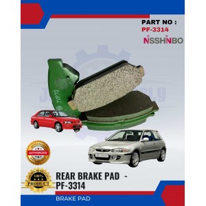 Rear Disc Brake Pad-Proton Wira-Satria GTI-NISSHINBO-PF-3314