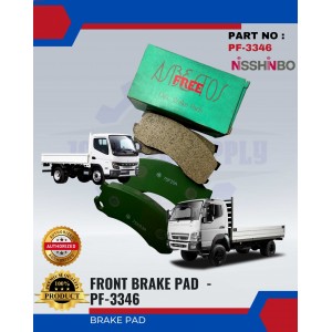 Front Disc Brake Pad-Mitsubishi Canter-NISSHINBO-PF-3346