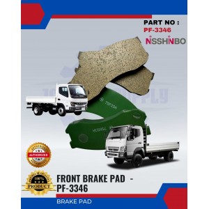 Front Disc Brake Pad-Mitsubishi Canter-NISSHINBO-PF-3346