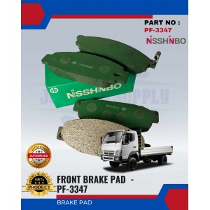 Front Disc Brake Pad (4pcs)-Mitsubishi-Canter-NISHINBO-PF-3347