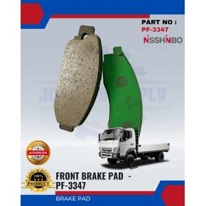 Front Disc Brake Pad (4pcs)-Mitsubishi-Canter-NISHINBO-PF-3347