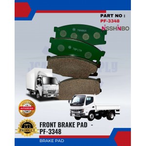 Front Disc Brake Pad-Mitsubishi Canter-NISSHINBO-PF-3348